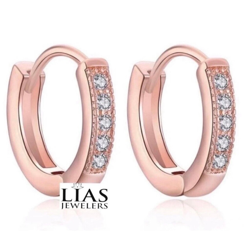 New 18k rose gold hoop earrings  hoops